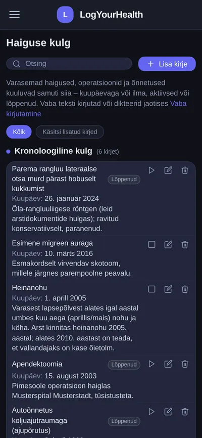 Haiguse kulg