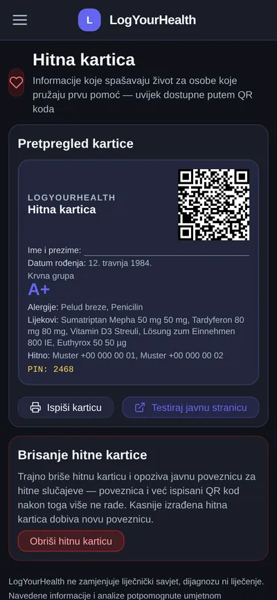 Hitna kartica